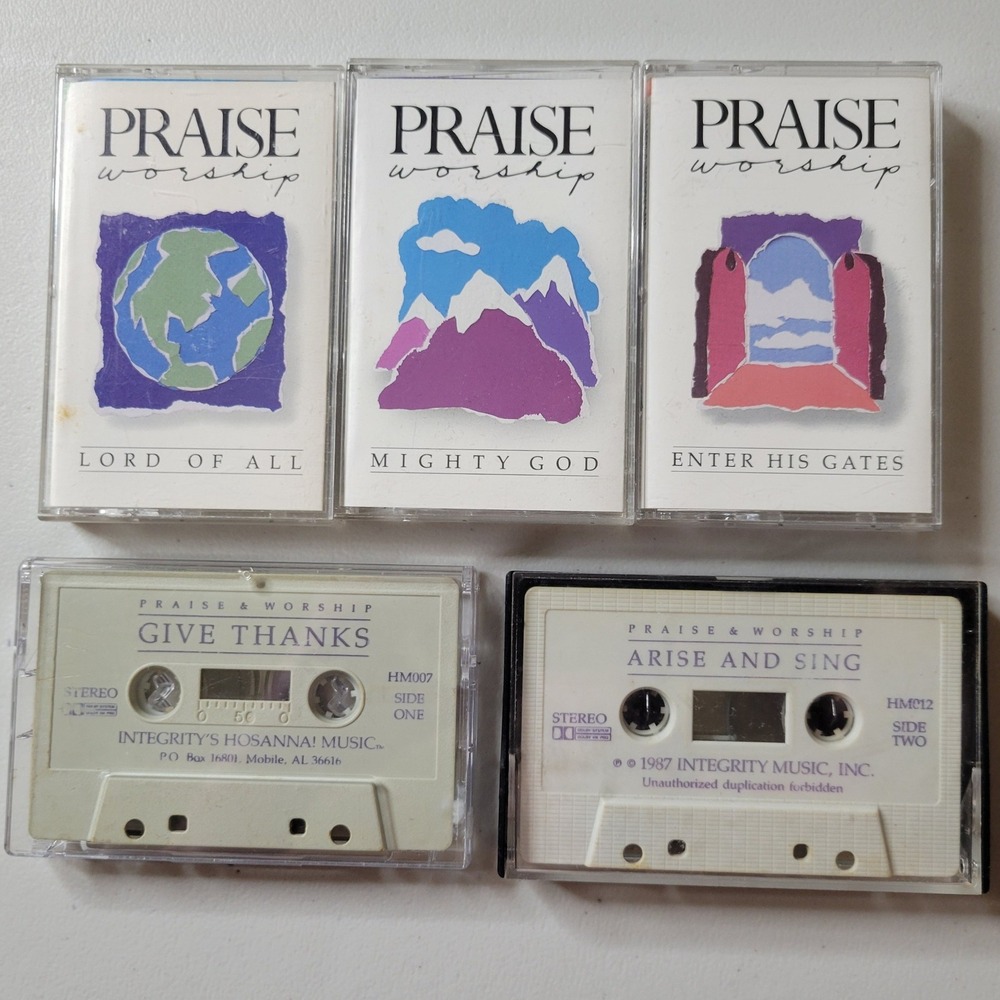 Lot of‎ 5 Hosanna! Music Praise & Worship Cassette Tapes Vintage 80s 90s